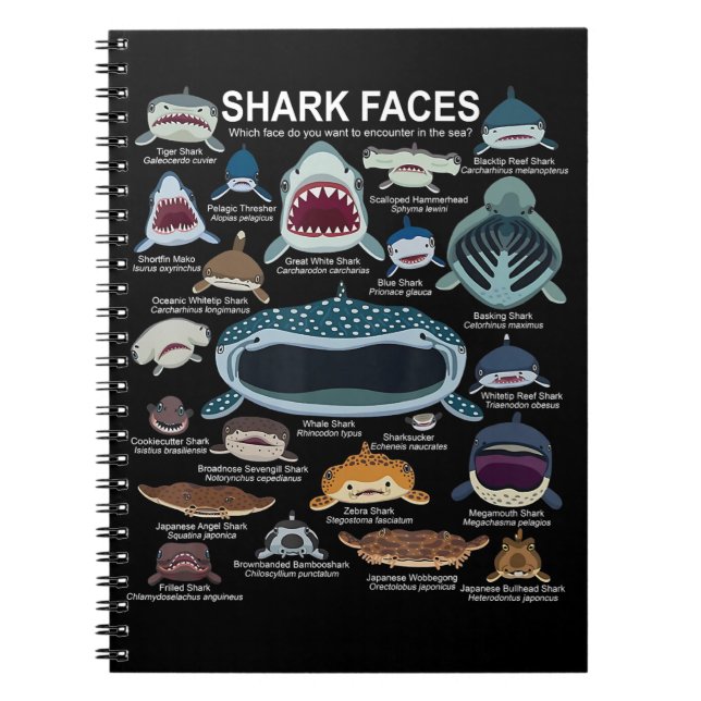 Carnet Shark faces Which Face Do You Want To Encounter (Devant)