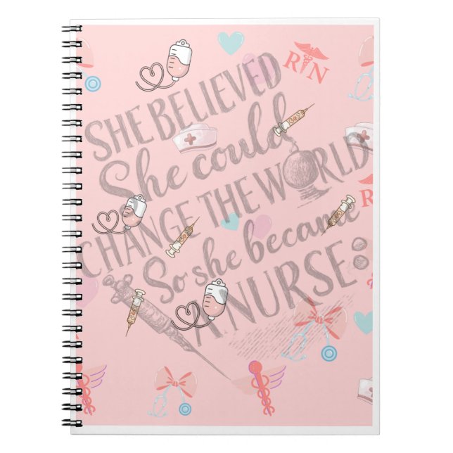 Carnet She Believed She Could -- RN Pastel Notebook (Devant)