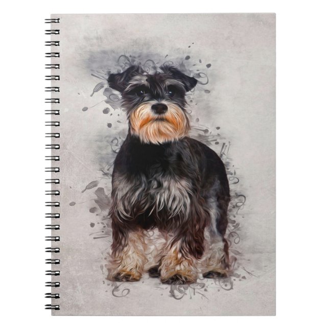 Carnet Sherpa Fleece |Schnauzer Comprend une flotte cosy (Devant)