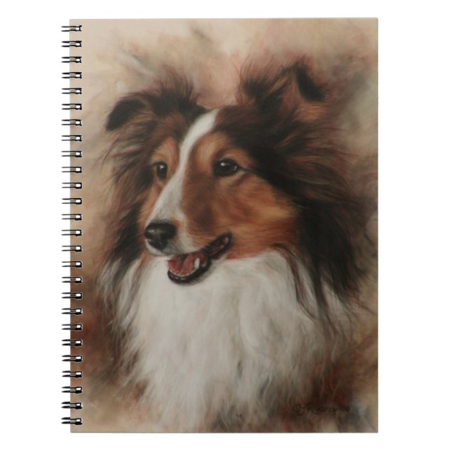 Carnet Shetland Sheepdog Sheltie sourire (Devant)