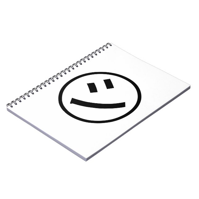 Carnet ㋛ Shi Kana Katakana Smiling Emoji / Emoticon (Côté gauche)