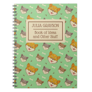 Carnet Shiba Inu Chien Personnalisé Motif Nom personnalis