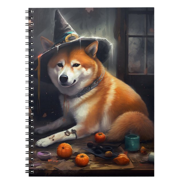 Carnet Shiba Inu Citrouilles Halloween effrayant (Devant)