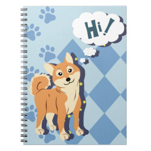 Carnet Shiba réfléchi Inu