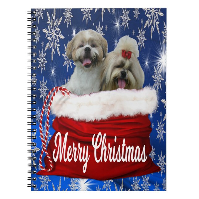 Carnet Shih tzu Christmas (Devant)