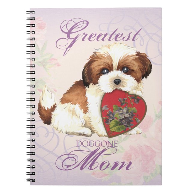 Carnet Shih Tzu Heart Mom (Devant)