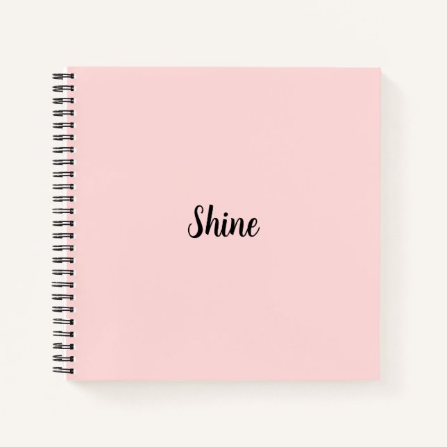 Carnet Shine Pink Modern Minimalist Design (Devant)
