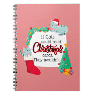 Carnet Si les chats envoyaient des cartes de Noël, ils ne