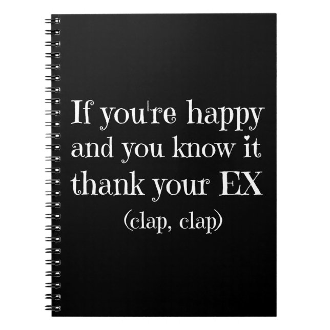 Carnet Si vous êtes heureux Citation drôle (Devant)