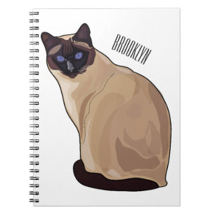 Carnet Siamese cat cartoon