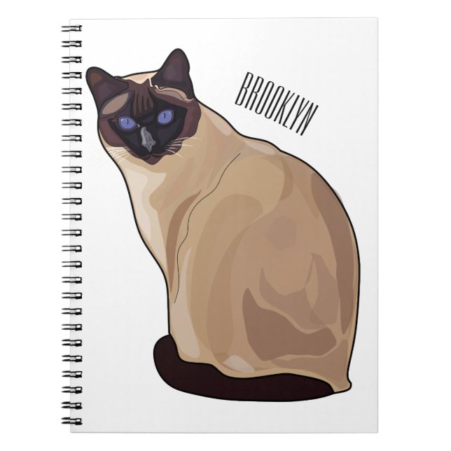 Carnet Siamese cat cartoon (Devant)