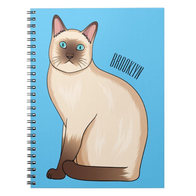 Carnet Siamese cat cartoon (Devant)