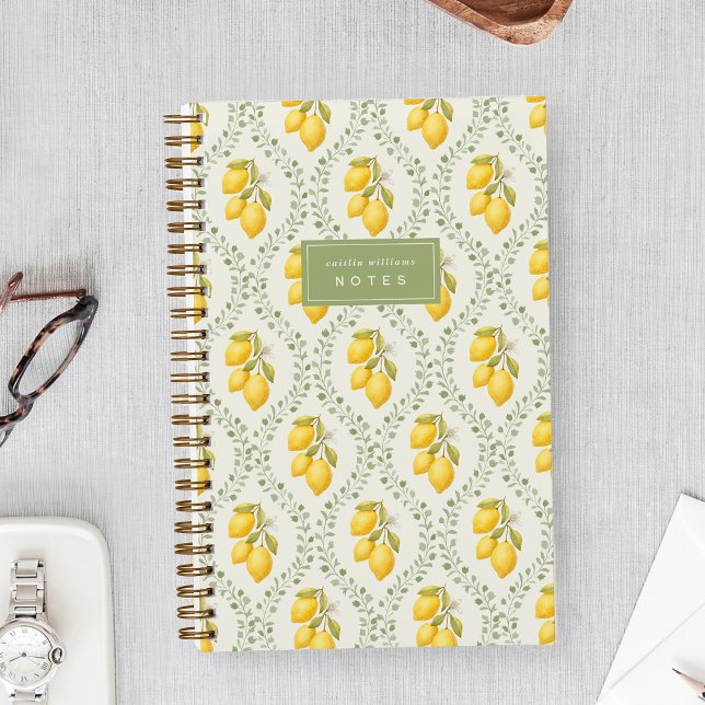 Carnet Sicilian Lemon + Sage Trellis Personalized (Créateur téléchargé)