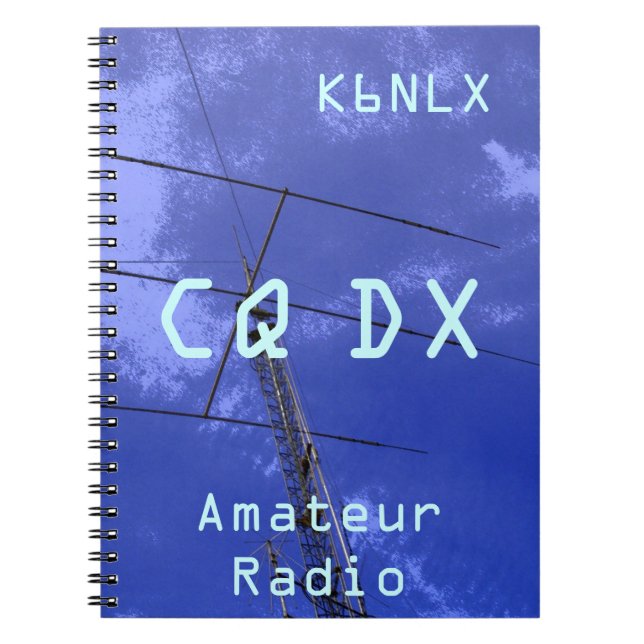 Carnet Signal d'appel radio amateur CQ DX (Devant)