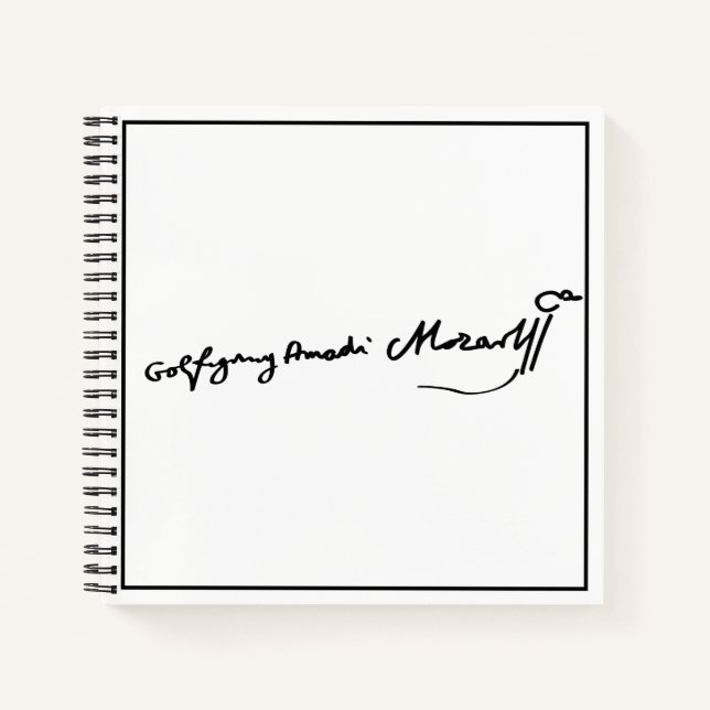 Carnet Signature de Wolfgang Amadeus Mozart (Devant)