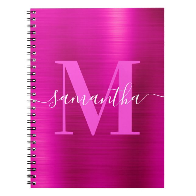 Carnet Signature Monogramme Hot Rose Shimmer (Devant)
