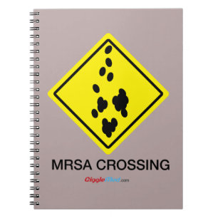 Carnet Signe de croisement de MRSA