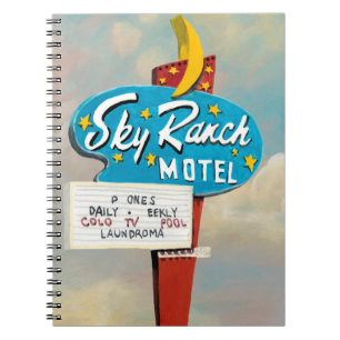 Carnet Signe de motel de ranch de ciel