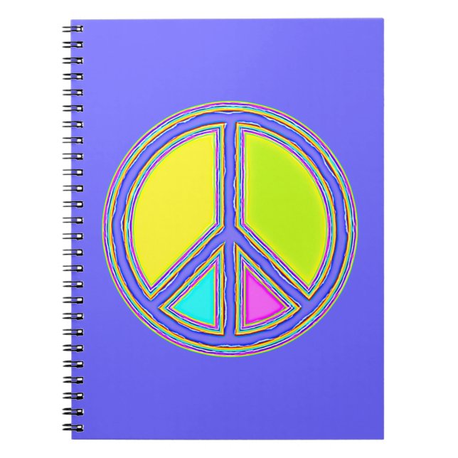 Carnet Signe de PAIX avec des couleurs remplies 1 (Devant)