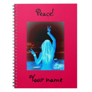 Carnet signe de paix hippie