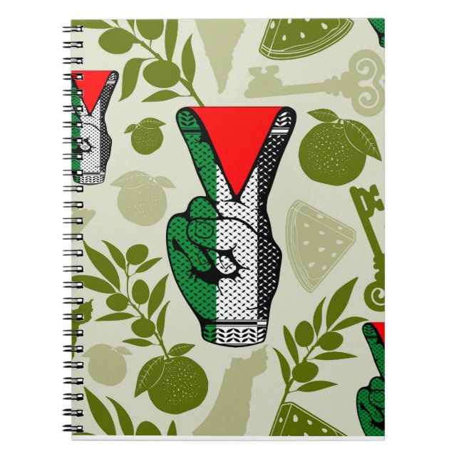 Carnet Signe de Victoire Main Résistance Symbole Triangle (Devant)