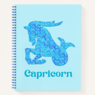 Carnet SIGNE Zodiaque pour Capricorne en Turquoise et Ble