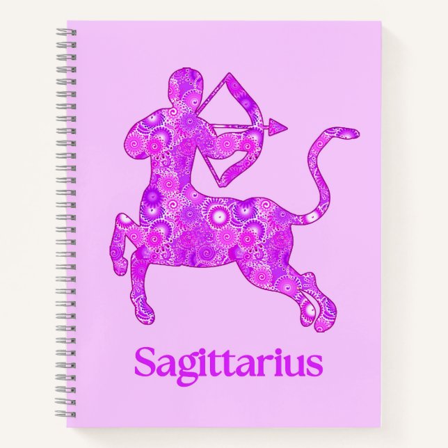 Carnet Signe zodiaque pour Sagittarius dans Amethyst Purp (Devant)