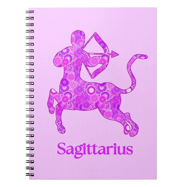 Carnet Signe zodiaque pour Sagittarius dans Amethyst Purp (Devant)