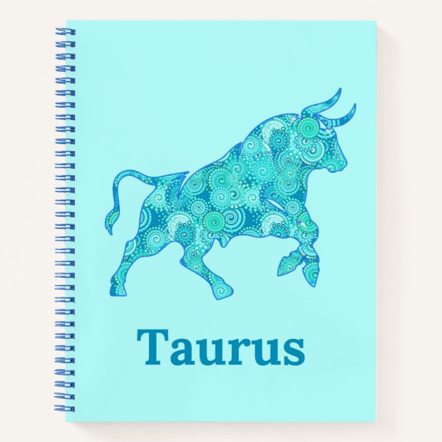 Carnet Signe zodiaque pour Taurus dans les nuances du Jou (Devant)