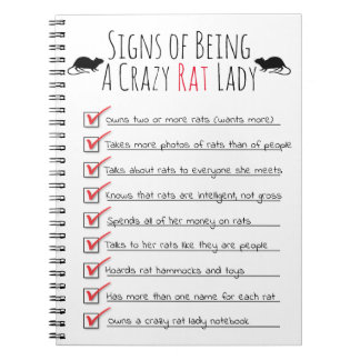 Carnet Signs of Being a Crazy Rat Lady