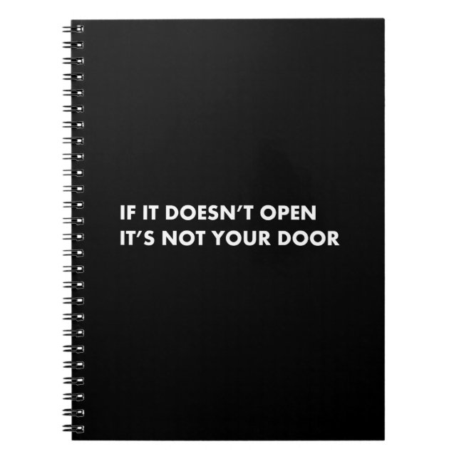 Carnet S'il n'ouvre pas sa porte (Devant)