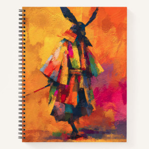 Carnet Silhouette Abstraite du guerrier de Samurai