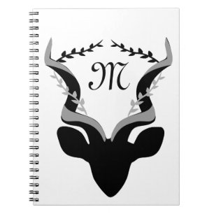 Carnet Silhouette Antelope foncé avec Monogramme Customis