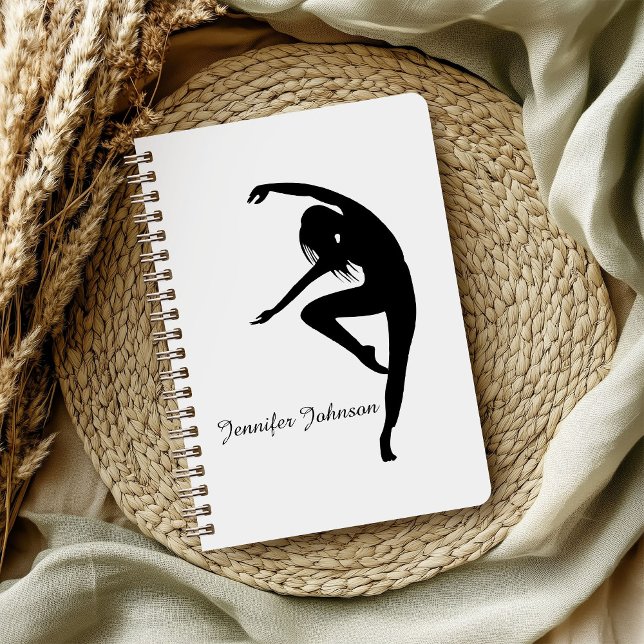Carnet Silhouette danseuse moderne Noir et blanc (Créateur téléchargé)