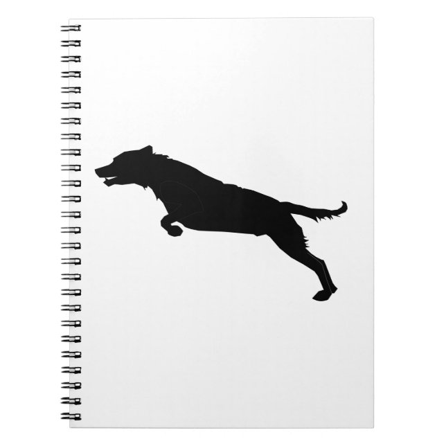 Carnet Silhouette de chien de saut (Devant)