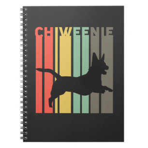 Carnet Silhouette de Chiweenie - cadeau mignon de chien