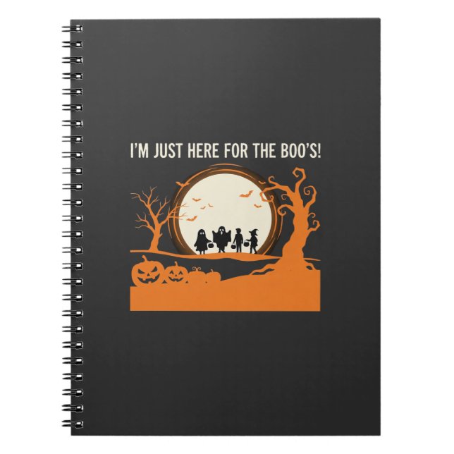 Carnet Silhouette de fantôme de Halloween Boo (Devant)