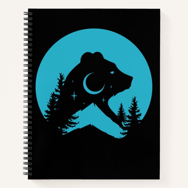 Carnet Silhouette de la forêt nocturne de Bear Mountain (Devant)