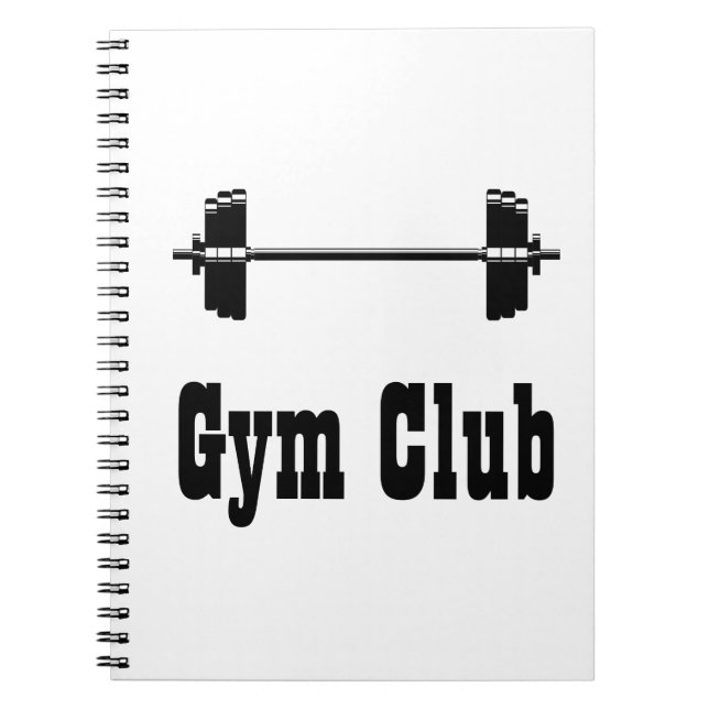 Carnet Silhouette de la salle de gym Barbell (Devant)