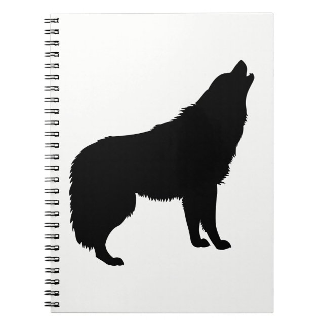 Carnet Silhouette de Loup Hurleur (Devant)