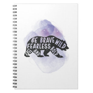 Carnet Silhouette de l'Ours de la forêt de montagne