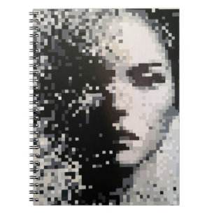 Carnet Silhouette de pixel rêveuse dans des teintes douce
