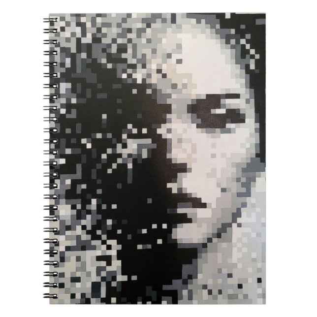 Carnet Silhouette de pixel rêveuse dans des teintes douce (Devant)