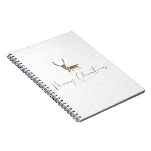 Carnet Silhouette de renne en ligne artistique de Slipper