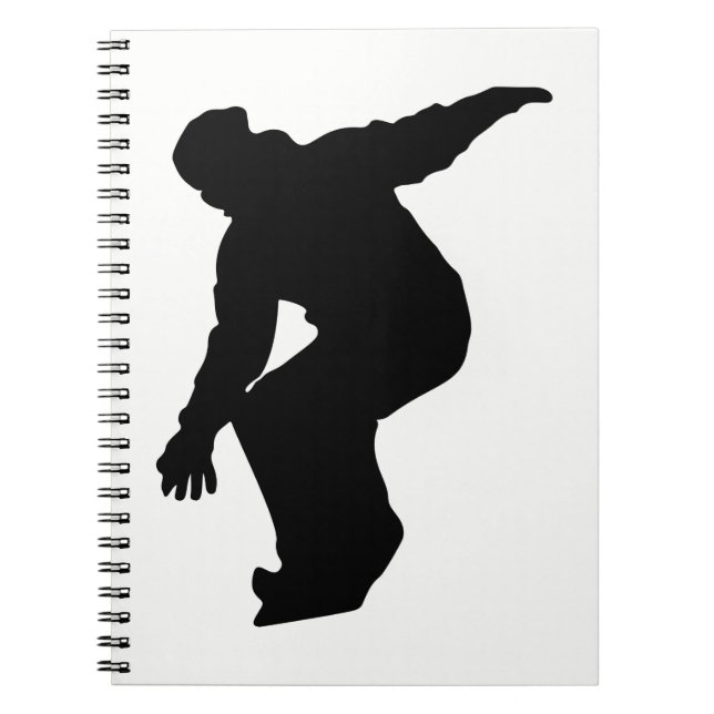 Carnet Silhouette de snowboardeur (Devant)