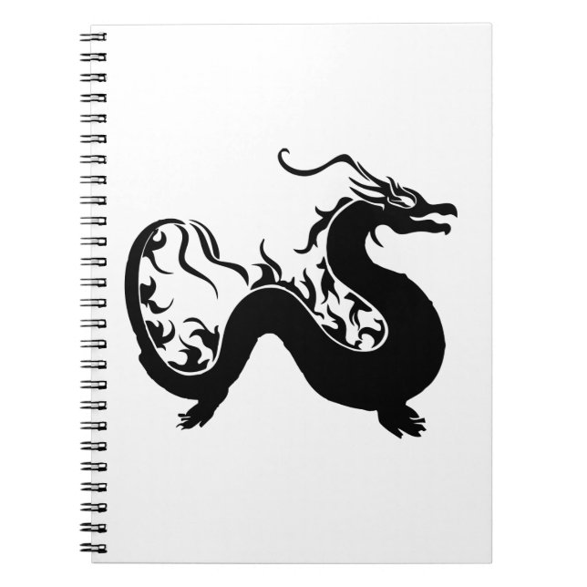 Carnet Silhouette dragon asiatique (Devant)