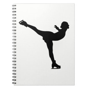 Carnet Silhouette femme patine sur glace