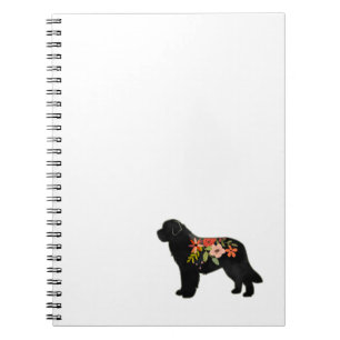 Carnet Silhouette florale de Boho de race de chien de Ter