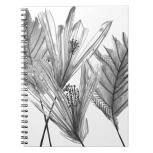 Carnet Silhouette florale - gris