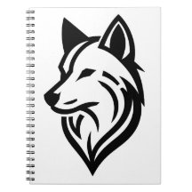 Silhouette minimaliste face Wolf
